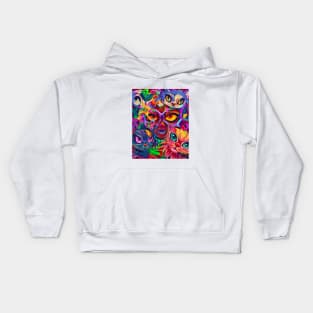 Abstract Cat Kids Hoodie